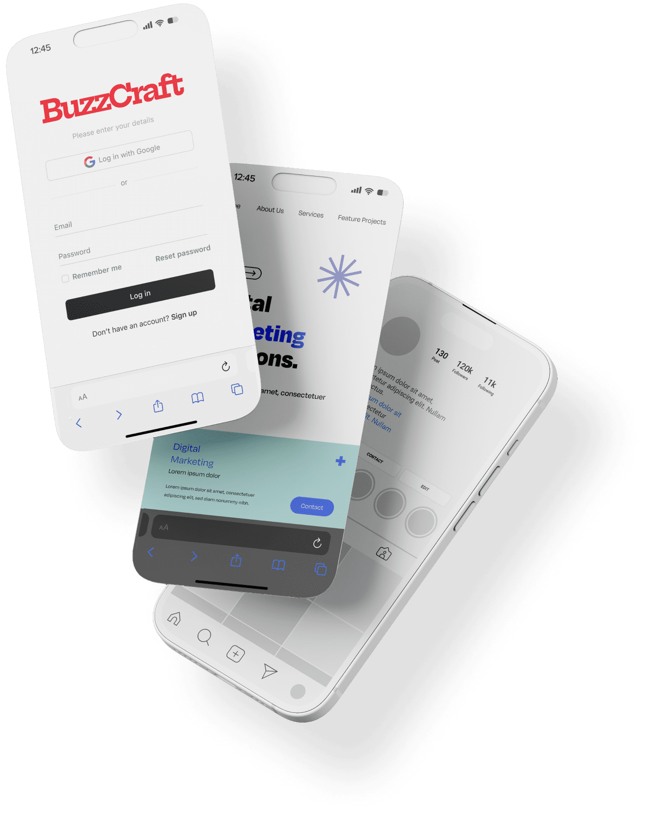 SNSを運用するスマートフォン画面